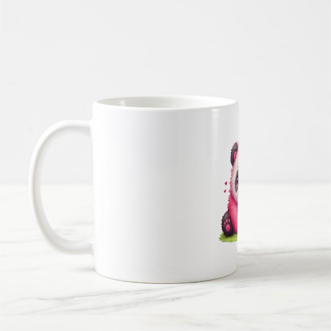 Caneca De Café Panda Pequeno Fofo com Morango  (Esquerda)
