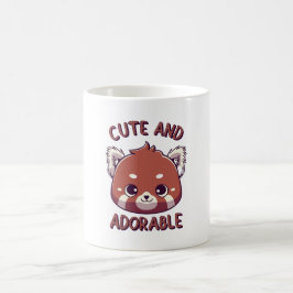 Caneca De Café Panda Vermelha Bonita e Adorável