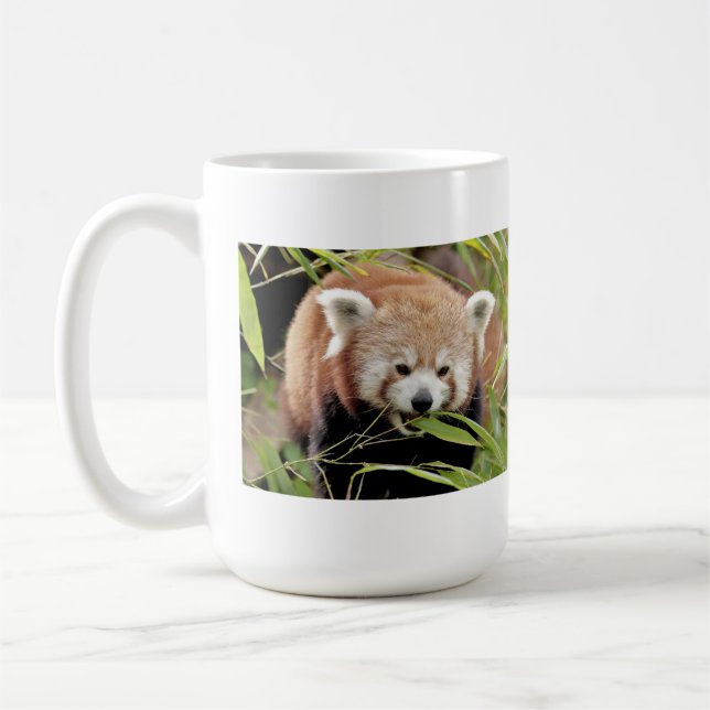 Caneca De Café Panda vermelha de fotos de candas. Panda roux. ani (Esquerda)