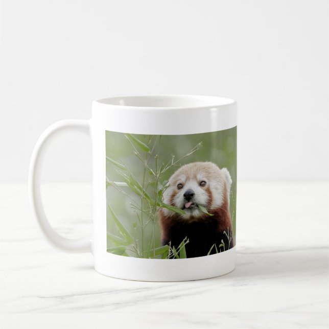 Caneca De Café Panda vermelha de fotos de candas. Panda roux. ani (Esquerda)