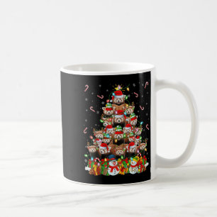Caneca De Café Panda Vermelho Árvore de Natal Iluminação Papai No
