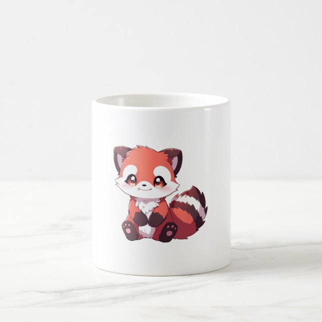 Caneca De Café  panda vermelho fofo (Centro)