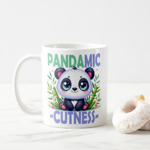Caneca De Café Pandâmica Cuteness. Bela animação de Panda