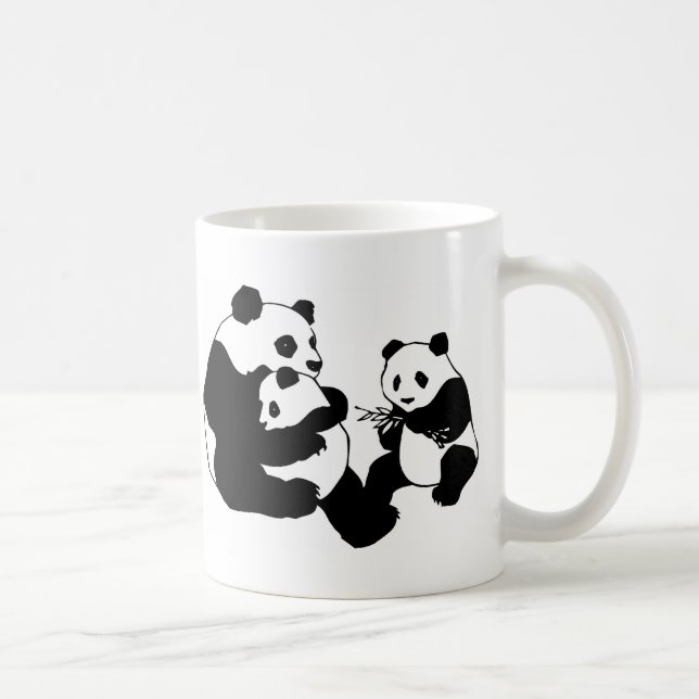 Caneca De Café Pandas (Direita)