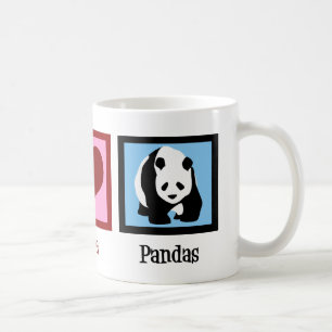 Caneca De Café Pandas do amor da paz