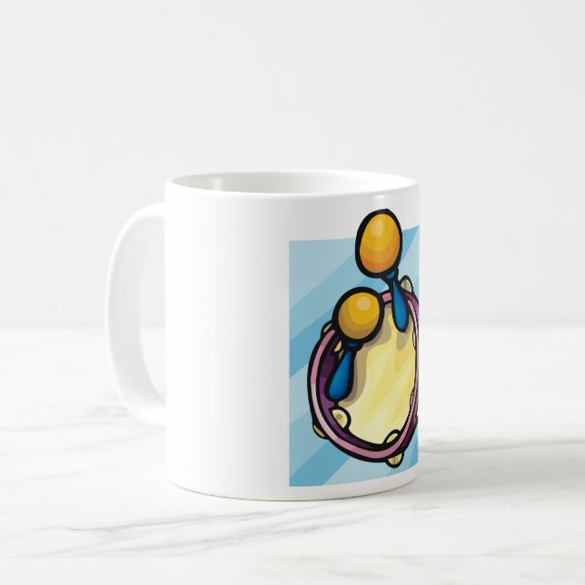 Caneca De Café Pandeiro E Maracas (Frente Esquerda)