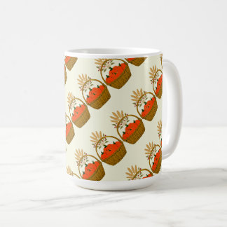 Caneca De Café 🎃 Panier de Citrouilles et Blé d'Automne