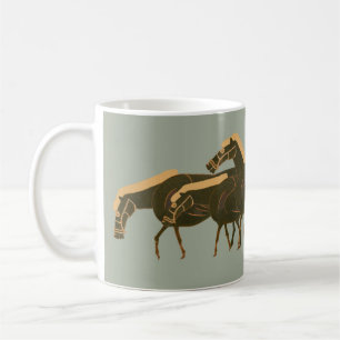 Caneca De Café Panóplia - cavalos de vaso do grego clássico que