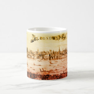 Caneca De Café Panorama de Londres em 1616