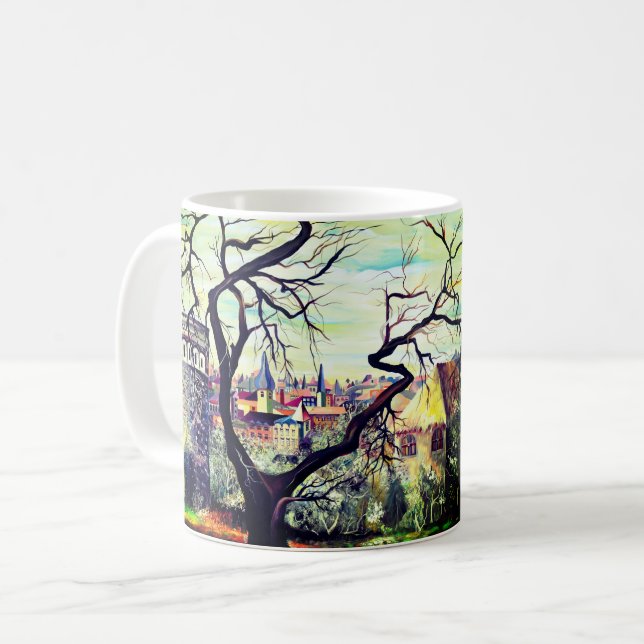 Caneca De Café Panorama Fairytale sem Sonho do Luxemburgo (Frente Esquerda)