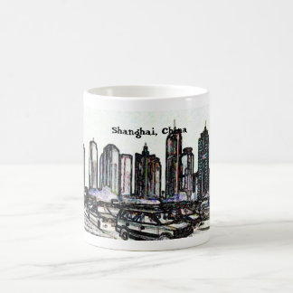 Caneca De Café Panorama mug2 do arranha-céus de Shanghai China