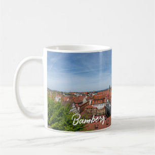 Caneca De Café Panorama vê a velha cidade de cima em Bamberg