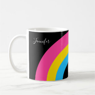 Caneca De Café Pansexual Orgulho Arco-Íris Sinalizador Bonito Mon