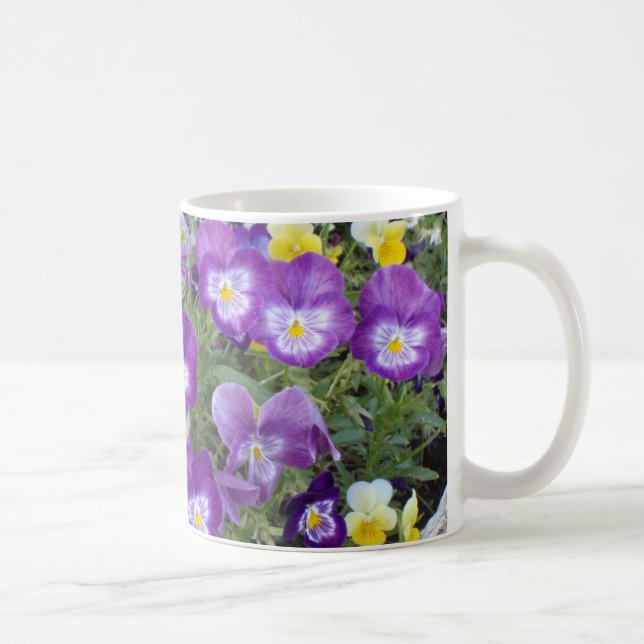 Caneca De Café Pansies (Direita)