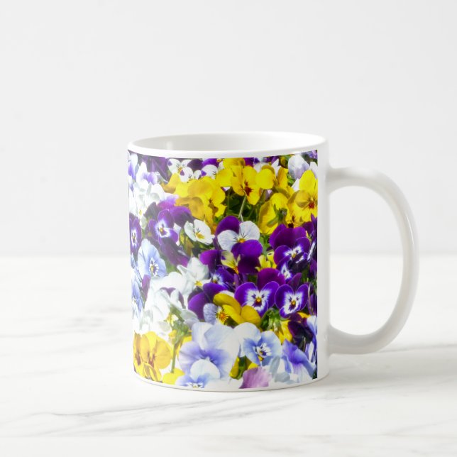 Caneca De Café Pansies Coffee Mug (Direita)