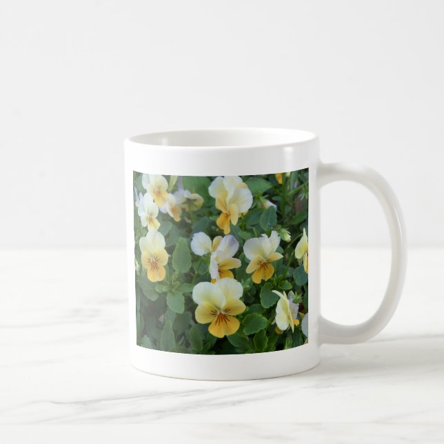 Caneca De Café Pansy Amarelo (Direita)