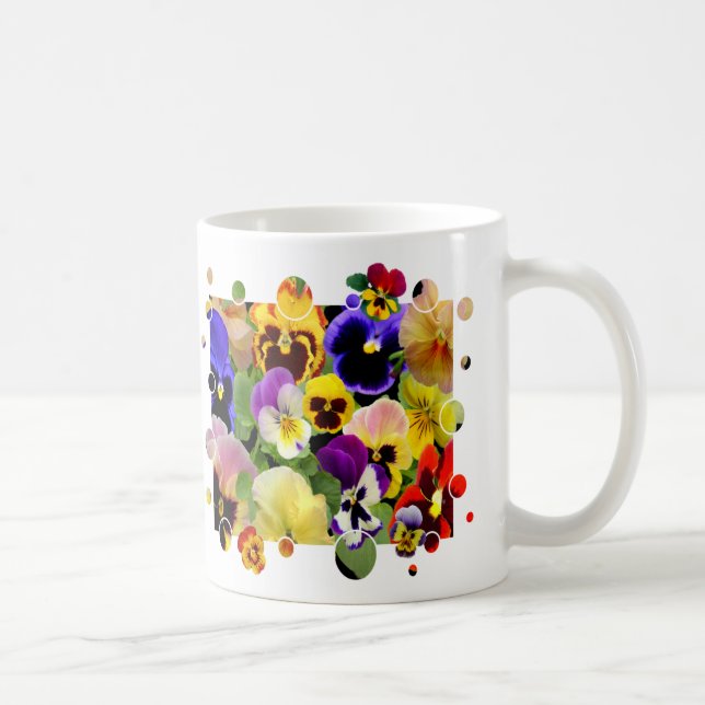 Caneca De Café Pansy Patchwork (Direita)