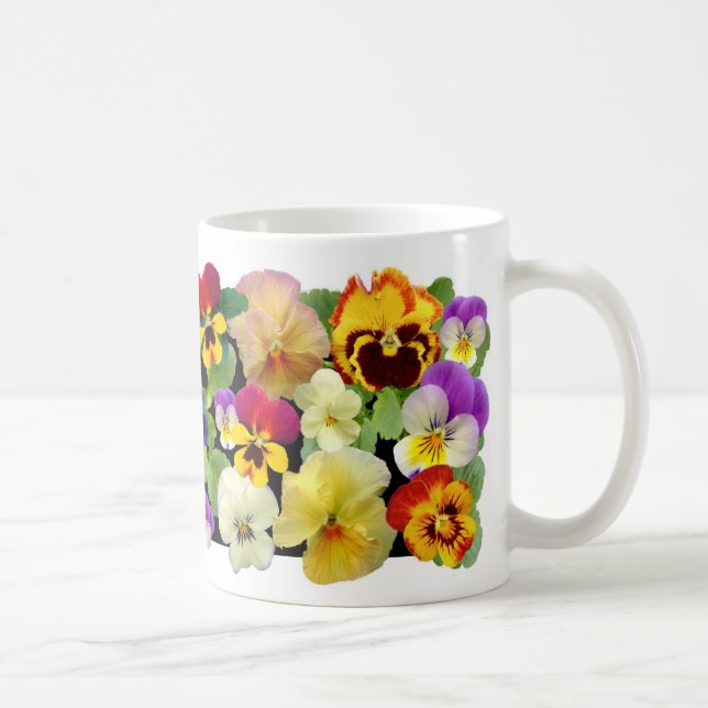 Caneca De Café Pansy Patchwork (Direita)