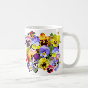 Caneca De Café Pansy Patchwork