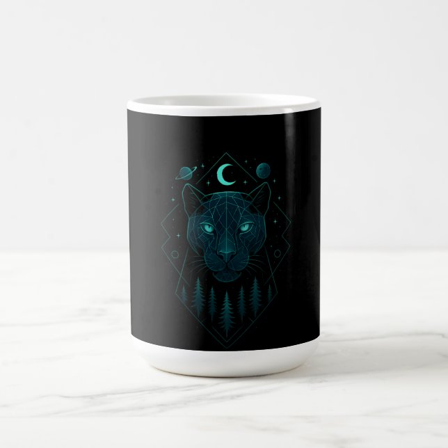 Caneca De Café Pantera Astral - Predador Cósmico Escuro (Centro)