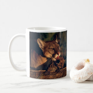 Caneca De Café Pantera da Flórida lendo filhote