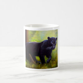 Caneca De Café Pantera Negra (10) Gato Selvagem