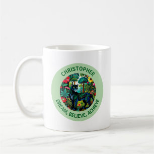 Caneca De Café Pantera Preta Adorável Grande Felino