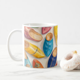 Caneca De Café Pantuflas Coloridas Marroquinas Babouche