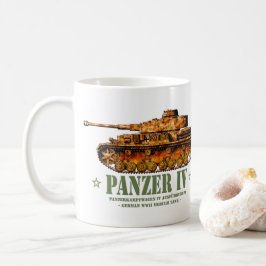 Caneca De Café Panzer IV Guerra Mundial 2.ª Divisão Média Alemã W
