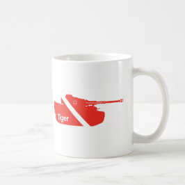 Caneca De Café Panzerkampfwagen VI mínimo, vermelho - branco