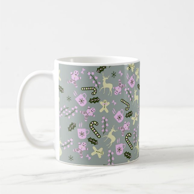 Caneca De Café Pão-de-gengiva cervo Candybena Veneração Natal (Esquerda)