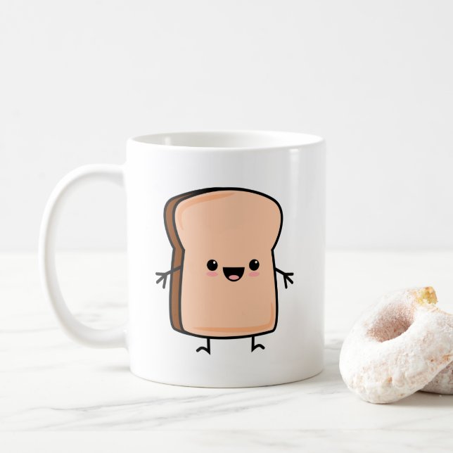 Caneca De Café Pão de torrada em branco (Com Donut)