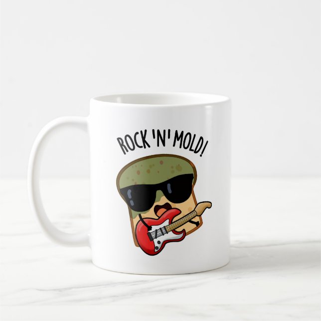 Caneca De Café Pão engraçado com Rock n Mold  (Esquerda)