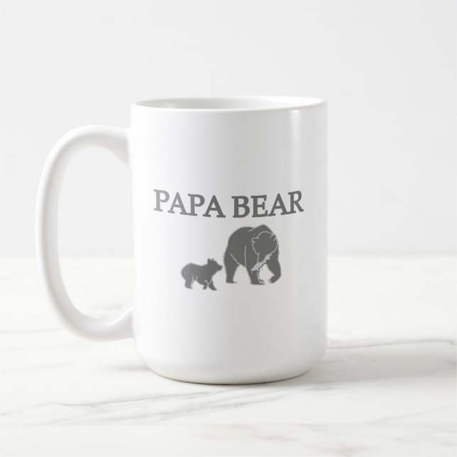 Caneca De Café "Papa Bear" Bear Fishing with Cub Coffee Mug (Esquerda)