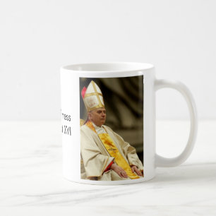 Caneca De Café Papa Benedict XVI, papa Benedict XVI, seu Holin…