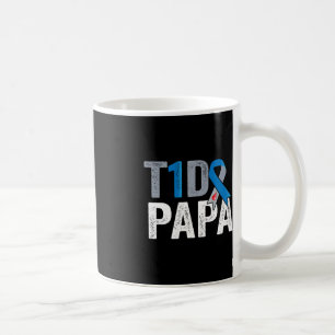 Caneca De Café Papá do T1D, sua luta é minha luta Diabetes Tipo 1
