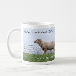 Caneca De Café Papá, Du morde o Voll Schaf!