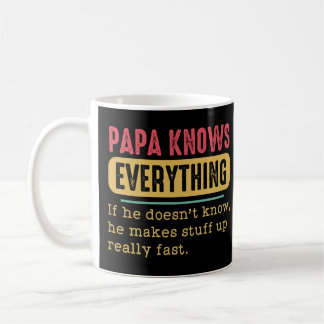 Caneca De Café Papá Engraçado Sabe Tudo