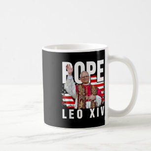 Caneca De Café Papa Leo Xiv Novo Papa Primeiro Papa Pavilhão Amer