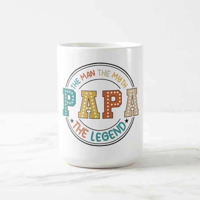 Caneca De Café PAPA: O Homem, O Mito, A Lenda (Centro)