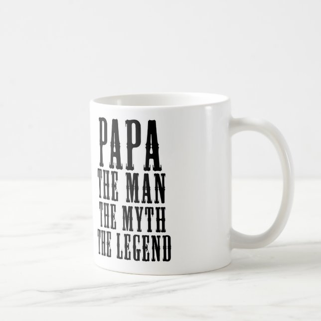 Caneca De Café Papá, o mito, a lenda (Direita)