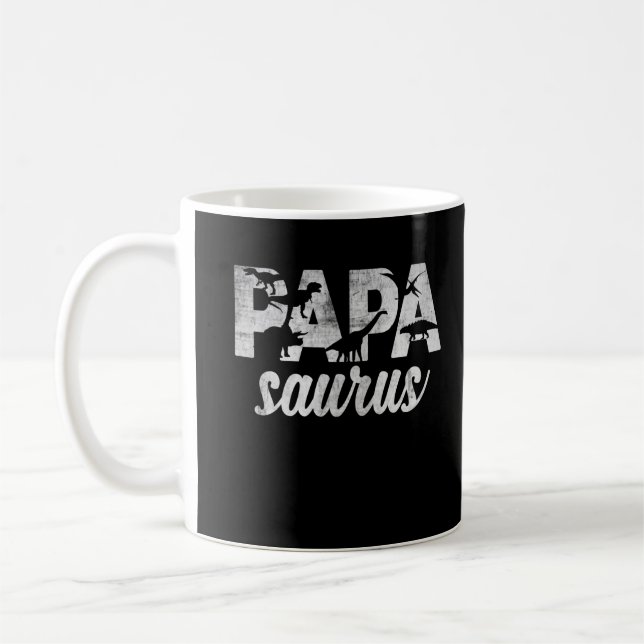 Caneca De Café Papá Saurus Trex Pai Dinossauro Pai (Esquerda)