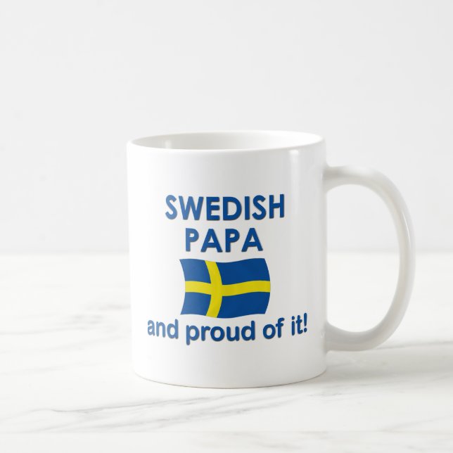 Caneca De Café Papá sueco orgulhosa (Direita)