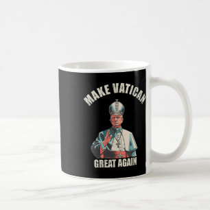 Caneca De Café Papa Trump Engraçado Trump Vaticano Cristão Retro