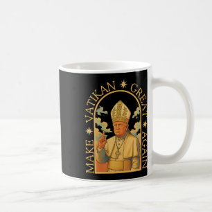 Caneca De Café Papa Trump Engraçado Trump Vaticano Cristão Retro