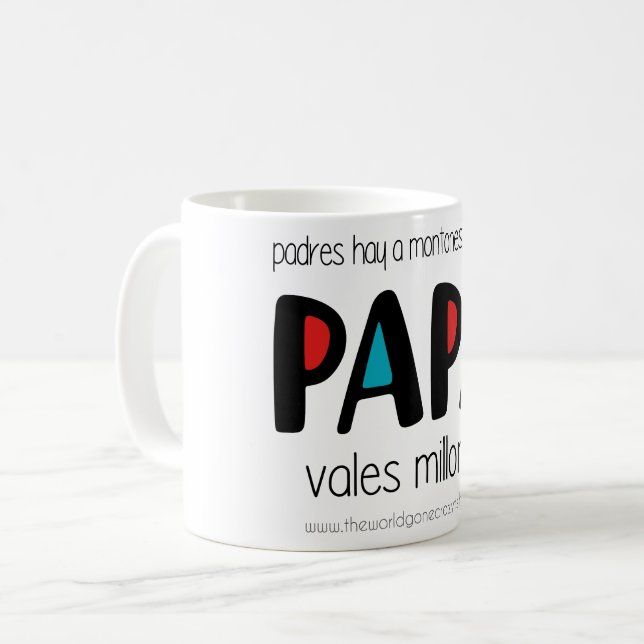 Caneca De Café Papa vales millones (Frente Esquerda)