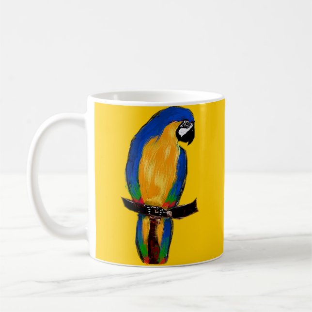 Caneca De Café Papagaio Azul (Esquerda)