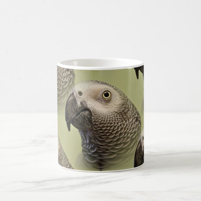 Caneca De Café Papagaio-Cinza-africano (Centro)
