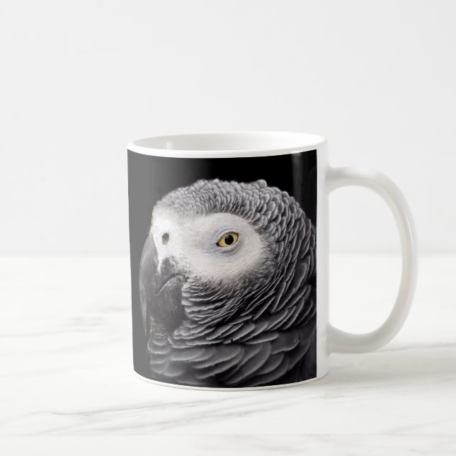 Caneca De Café Papagaio Cinzento Africano (Direita)