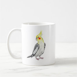 Caneca De Café Papagaio Cockatiel bonito.
